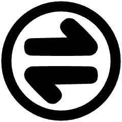 Line Arrow Transfer Horizontal Circle 1 Icon from Plump Remix Set