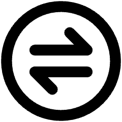 Line Arrow Transfer Horizontal Circle 1 Icon from Core Remix Set