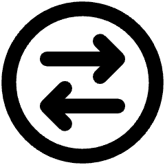 Line Arrow Transfer Horizontal Circle 2 Icon from Core Remix Set