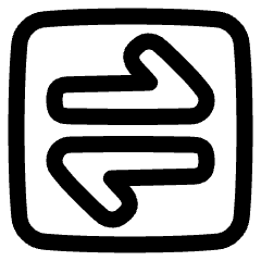 Line Arrow Transfer Horizontal Square 1 Icon from Plump Line Set