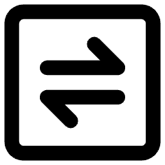 Line Arrow Transfer Horizontal Square 1 Icon from Core Remix Set