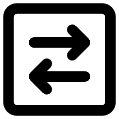 Line Arrow Transfer Horizontal Square 2 Icon from Core Remix Set