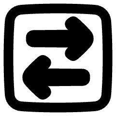 Line Arrow Transfer Horizontal Square 2 Icon from Plump Remix Set