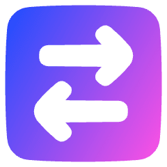 Line Arrow Transfer Horizontal Square 2 Icon from Plump Gradient Set