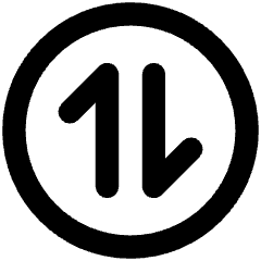 Line Arrow Transfer Vertical Circle 1 Icon from Core Remix Set