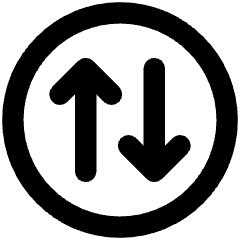 Line Arrow Transfer Vertical Circle 2 Icon from Core Remix Set