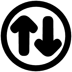 Line Arrow Transfer Vertical Circle 2 Icon from Plump Remix Set
