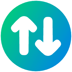 Line Arrow Transfer Vertical Circle 2 Icon from Plump Gradient Set