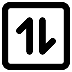 Line Arrow Transfer Vertical Square 1 Icon from Core Remix Set