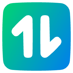 Line Arrow Transfer Vertical Square 1 Icon from Plump Gradient Set