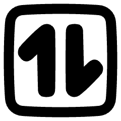 Line Arrow Transfer Vertical Square 1 Icon from Plump Remix Set
