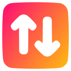 Line Arrow Transfer Vertical Square 2 Icon from Plump Gradient Set