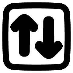Line Arrow Transfer Vertical Square 2 Icon from Plump Remix Set