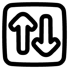 Line Arrow Transfer Vertical Square 2 Icon from Plump Line Set