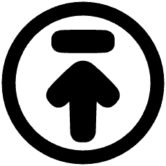 Line Arrow Up Circle 2 Icon from Plump Remix Set