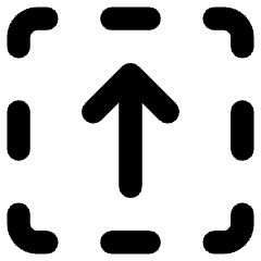 Line Arrow Up Dashed Square Icon from Core Remix Set