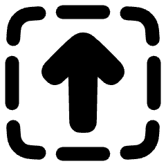 Line Arrow Up Dashed Square Icon from Plump Remix Set