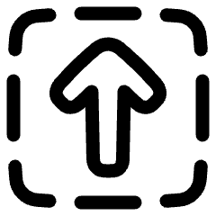 Line Arrow Up Dashed Square Icon from Plump Line Set