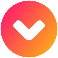Tailless Line Arrow Down Circle Icon from Plump Gradient Set