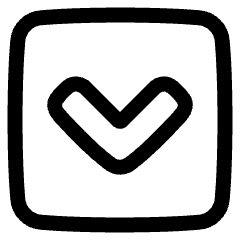 Tailless Line Arrow Down Square Icon from Plump Line Set