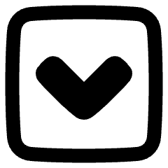 Tailless Line Arrow Down Square Icon from Plump Remix Set