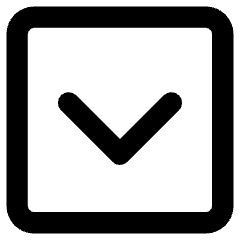 Tailless Line Arrow Down Square Icon from Core Remix Set