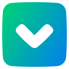 Tailless Line Arrow Down Square Icon from Plump Gradient Set
