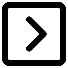 Tailless Line Arrow Right Square Icon from Core Remix Set