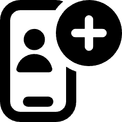 Phone Action Add User 1 Icon from Ultimate Bold Set