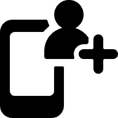 Phone Action Add User 1 Icon from Ultimate Bold Set