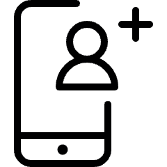 Phone Action Add User 1 Icon from Ultimate Light Set