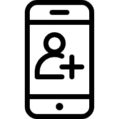 Phone Action Add User Icon from Ultimate Light Set