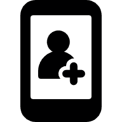 Phone Action Add User Icon from Ultimate Bold Set
