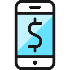 Phone Action Cash Icon from Ultimate Colors Set