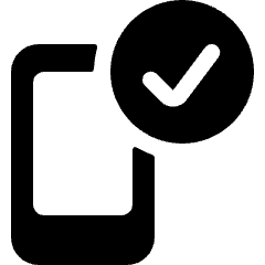 Phone Action Check 1 Icon from Ultimate Bold Set