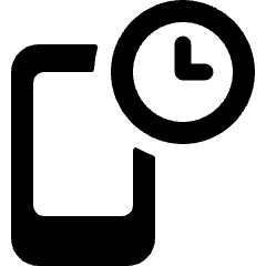 Phone Action Clock 1 Icon from Ultimate Bold Set