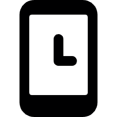 Phone Action Clock Icon from Ultimate Bold Set