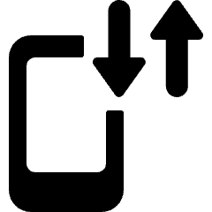 Phone Action Data Transfer 1 Icon from Ultimate Bold Set