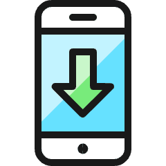 Phone Action Download Icon from Ultimate Colors Set