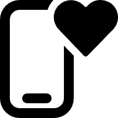 Phone Action Heart Icon from Ultimate Bold Set