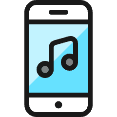 Phone Action Music Icon from Ultimate Colors Set