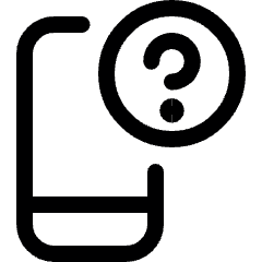Phone Action Question Icon from Ultimate Regular Set