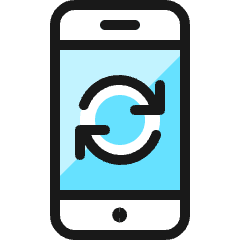 Phone Action Sync Icon from Ultimate Colors Set