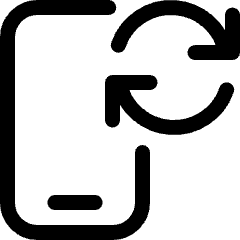 Phone Action Sync Icon from Ultimate Regular Set