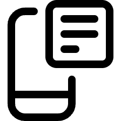 Phone Action Text Icon from Ultimate Regular Set