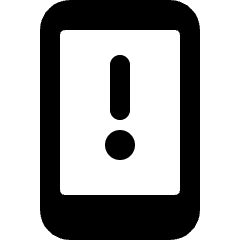Phone Action Warning Icon from Ultimate Bold Set