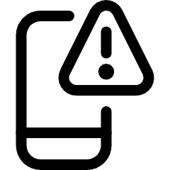 Phone Action Warning Icon from Ultimate Regular Set