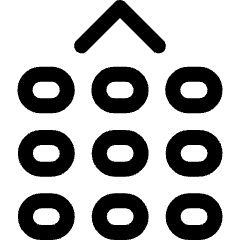 Phone Pull Dial Pad Up Icon from Ultimate Regular Set