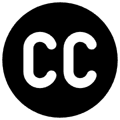 Cc Content Sign Icon from Ultimate Bold Set