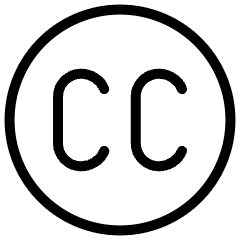 Cc Content Sign Icon from Ultimate Light Set